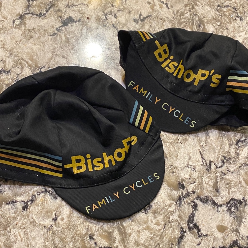 Black Cycling Caps